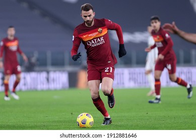 Torino, 06th February 2021. Borja Mayoral Of As Roma  During The Serie A Match Between Juventus Fc And Roma 