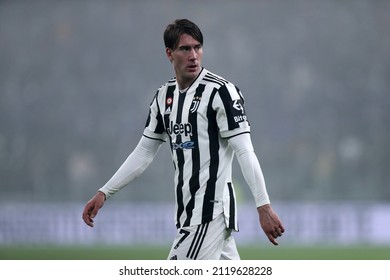 Torino (Italy) 06 February 2022.  Dusan Vlahovic Of Juventus Fc  During The Serie A Match Between Juventus Fc And Hellas Verona Fc.