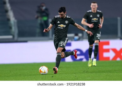 Torino, Italy. 18th February 2021. Bruno Fernandes Of Manchester United Fc  During  Uefa Europa League  Match Between Real Sociedad De Futbol And Manchester United Fc .