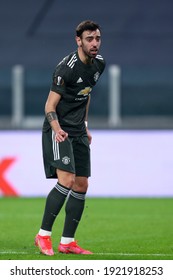 Torino, Italy. 18th February 2021. Bruno Fernandes Of Manchester United Fc  During  Uefa Europa League  Match Between Real Sociedad De Futbol And Manchester United Fc .
