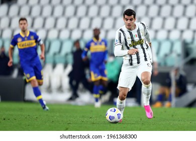 Torino, Italy. 21 April 2021. Alvaro Morata Of Juventus Fc  During The Serie A Match Between Juventus Fc And Parma Calcio.