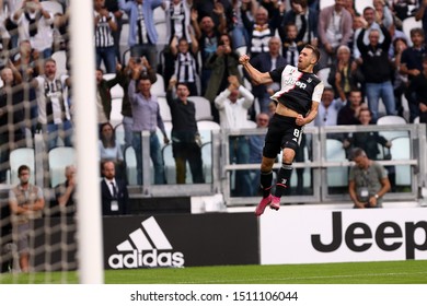 Torino, Italy. 21th September 2019. Italian Serie A. Juventus Fc Vs Hellas Verona.   Aaron Ramsey Of Juventus FC.   