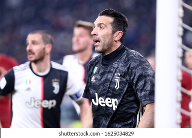 Torino, Italy. 22th January 2020. Coppa Italia. Juventus Fc Vs As Roma.  Gianluigi Buffon Of Juventus FC.   