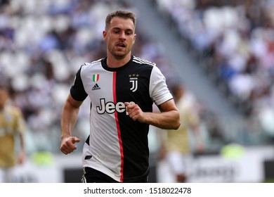 Torino , Italy . 28th September 2019 . Italian Serie A. Juventus Fc Vs Spal.  Aaron Ramsey Of Juventus FC.   