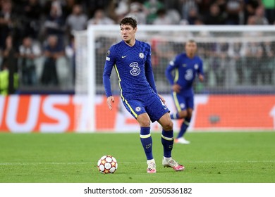 Torino, Italy. 29 September 2021. Andreas Christensen Of Chelsea Fc  During The  Uefa Champions League Group H  Match Between Juventus Fc And Chelsea Fc .