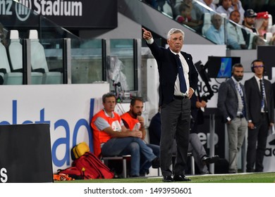 Torino, Italy. 31th August 2019. Italian Serie A. Juventus Fc Vs Ssc Napoli. Carlo Ancelotti , Head Coach Of  Ssc Napoli.