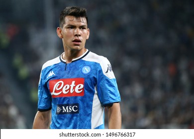 Torino, Italy. 31th August 2019. Italian Serie A. Juventus Fc Vs Ssc Napoli. Hirving Lozano Of Ssc Napoli. 