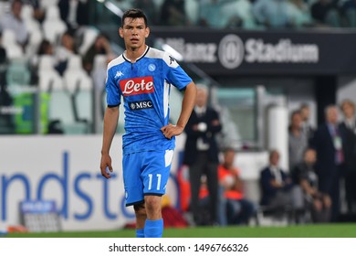 Torino, Italy. 31th August 2019. Italian Serie A. Juventus Fc Vs Ssc Napoli. Hirving Lozano Of Ssc Napoli. 