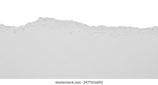 torn blank pages with uneven texture edges. set of ripped white paper sheets png isolated on transparent background. document or newspaper mockup.