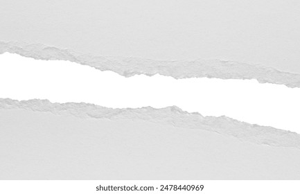 torn blank pages with uneven texture edges. set of ripped white paper sheets png isolated on transparent background. document or newspaper mockup.