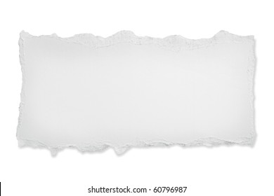 Torn blank paper, with clipping path. - Shutterstock ID 60796987