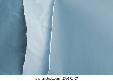 Torn Blue Paper For Background