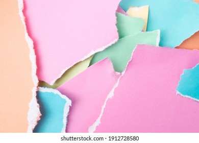 Torn Construction Paper Of Different Colors