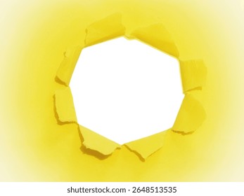Agujero roto en papel