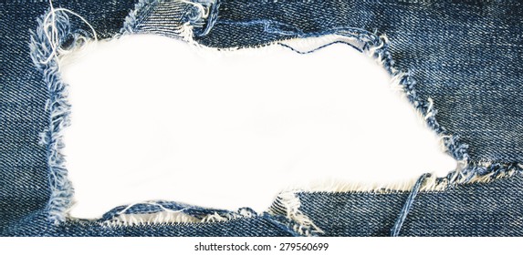 torn jeans texture with space for text