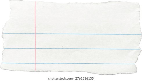 Torn Lined Paper Memo Note High Quality Isolated