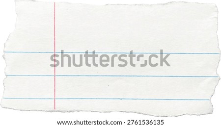 Torn Lined Paper Memo Note High Quality Isolated