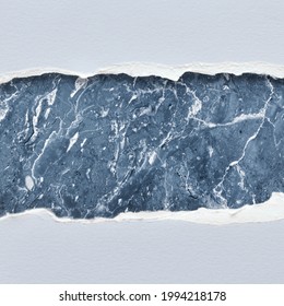 Torn Marble Paper Mockup Design