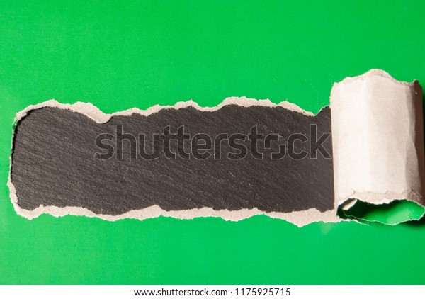 torn off green paper\
strip - background