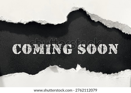 torn paper background with “Coming Soon” message, ideal for teaser campaigns and promotional announcements.