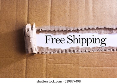 Torn Paper Box With Word Free Shipping 