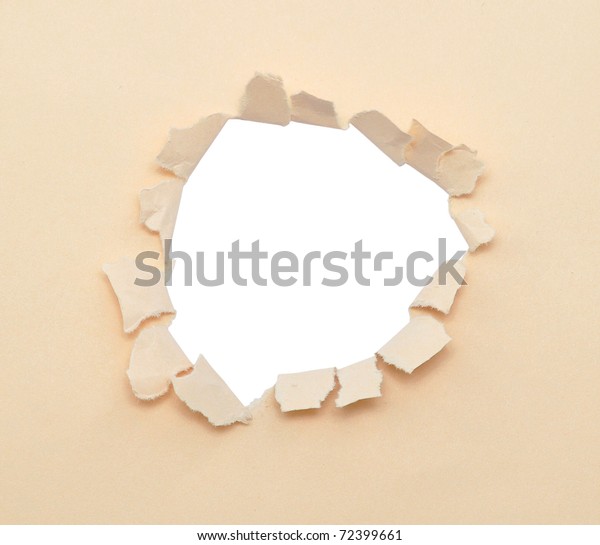 Torn paper - cardboard ripped apart showing\
underlying layer
