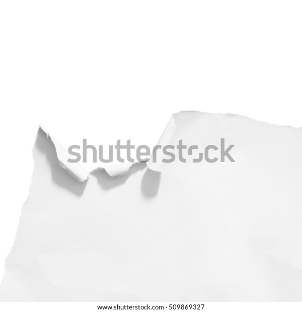 torn paper edge on
white