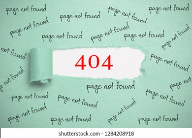 torn paper revealing the error code 404 used on webservers, standing for 