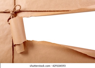 Torn Paper Strip Background, Mail Package, Copy Space