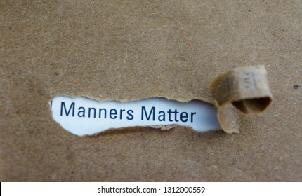 Torn Paper With Text Manners Matter