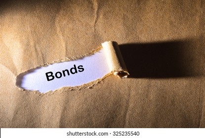 Torn paper with word Bonds
