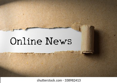 Torn Paper With Word Online News