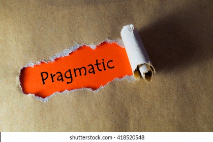 Torn Paper With Word Pragmatic