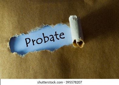 Torn Paper With Word Probate