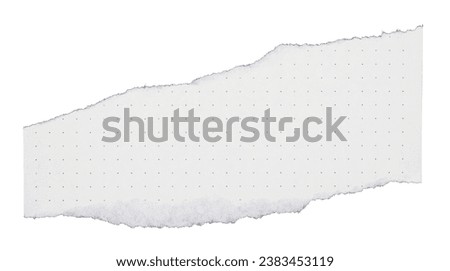 torn polka dot paper sheet isolated on white background