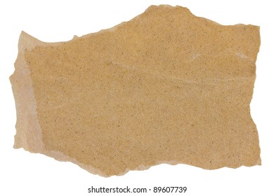 Torn Sand Paper Isolated On White Background