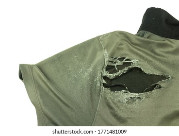 Torn shirt isolated on a white background