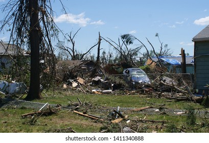 Tornado Destruction In Springfield, Mass