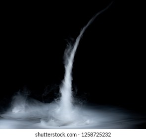 Tornado Of Smoke On A Black Background