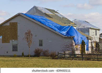 Tornado Storm Damage - Catastrophic Wind Damage From A Midwest Tornado V