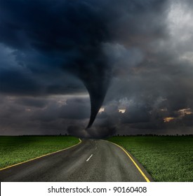 Tornado Twister On Road