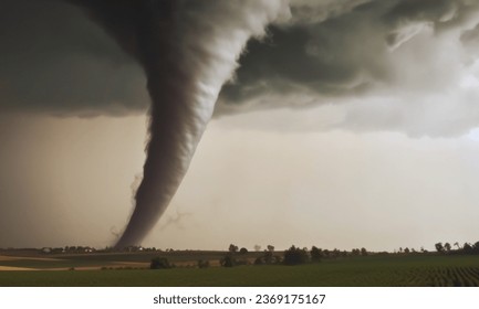 Tornadoes: Violently rotating columns of air with a funnel shape.