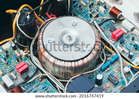 Toroidal transformer in electrical for step down AC voltage of electrical appliance 