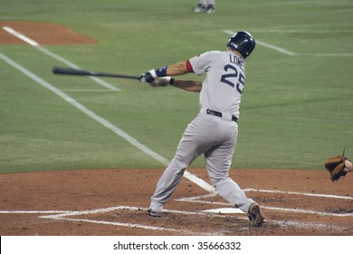 TORONTO - AUGUST 20: Third Base Mike Lowell Of Boston Red Sox In Action Against Toronto Blue Jays At The Rogers Centre On August 20, 2009 In Toronto