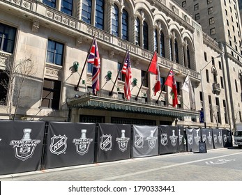 Toronto - August 5, 2020: The Royal York Hotel In Toronto Serves As One Of The Hotels Being Used By The NHL To House Players During The Stanley Cup Playoffs. 