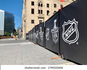 Toronto - August 5, 2020: The Royal York hotel in Toronto serves as one of the hotels being used by the NHL to house players during the Stanley Cup playoffs. 