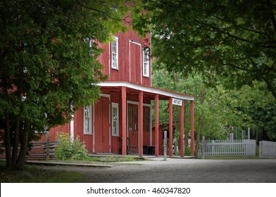 TORONTO, CANADA - 06 21 2016: Part Of Exposition Of Black Creek Pioneer Village, Open-air Heritage Museum In Toronto, Which Recreates Life In 19th-century Ontario With Over Forty 19 Century Buildings