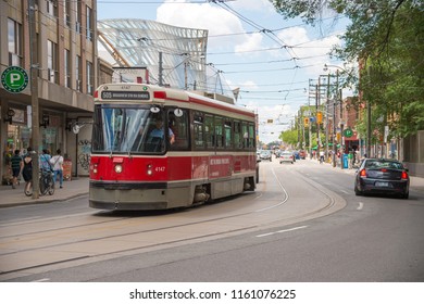 Toronto, Canada - 2 July 2016: Toronto Streetcar System Is Operated By Toronto Transit Commission (TTC).