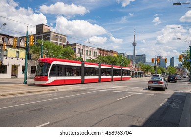 Toronto, Canada - 2 July 2016: Toronto Streetcar System Is Operated By Toronto Transit Commission (TTC).