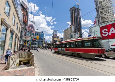 Toronto, Canada - 2 July 2016: Toronto Streetcar System Is Operated By Toronto Transit Commission (TTC).